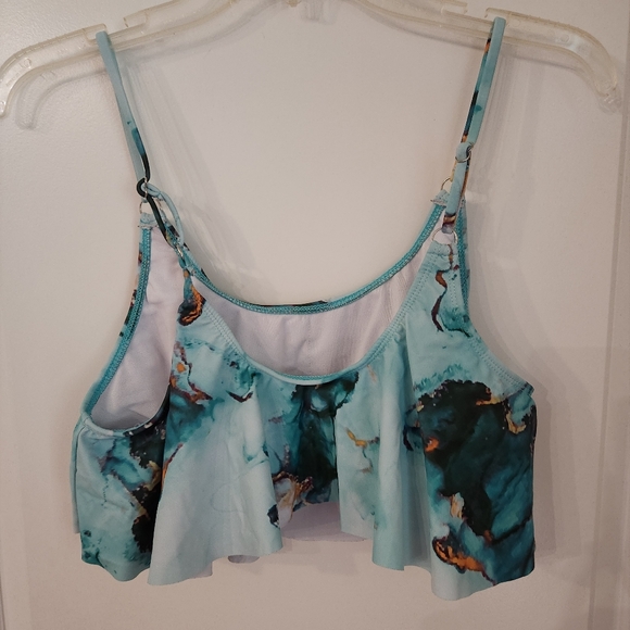 Shein Swim Top Size 1XL in Marble Blue - Picture 4 of 6